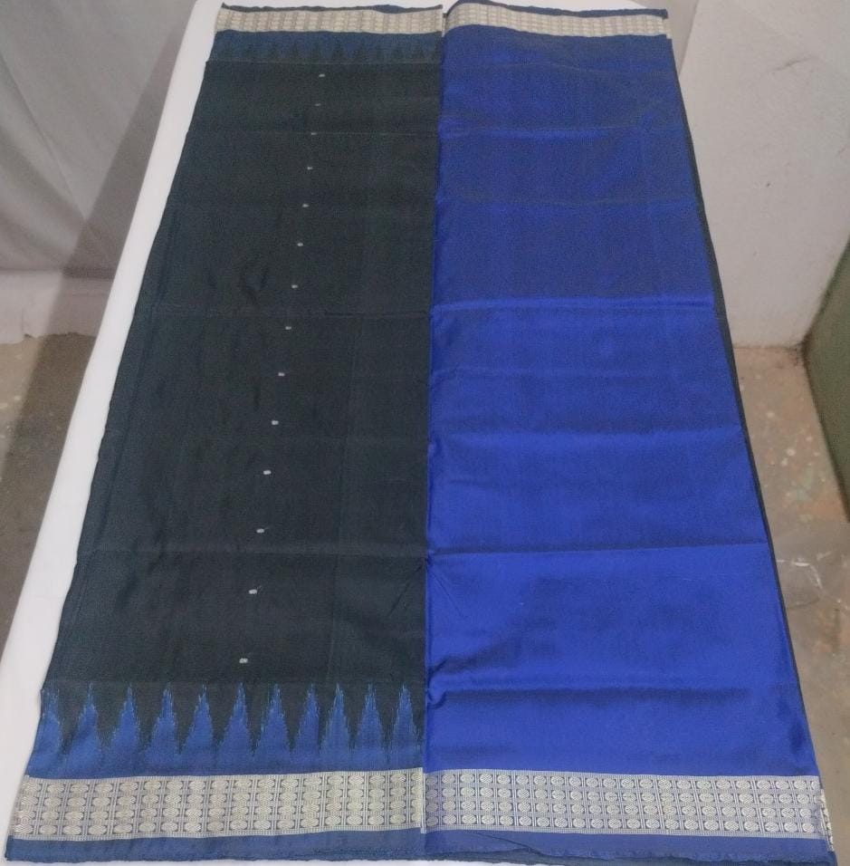 Black & Silver Sambalpuri Ikat
