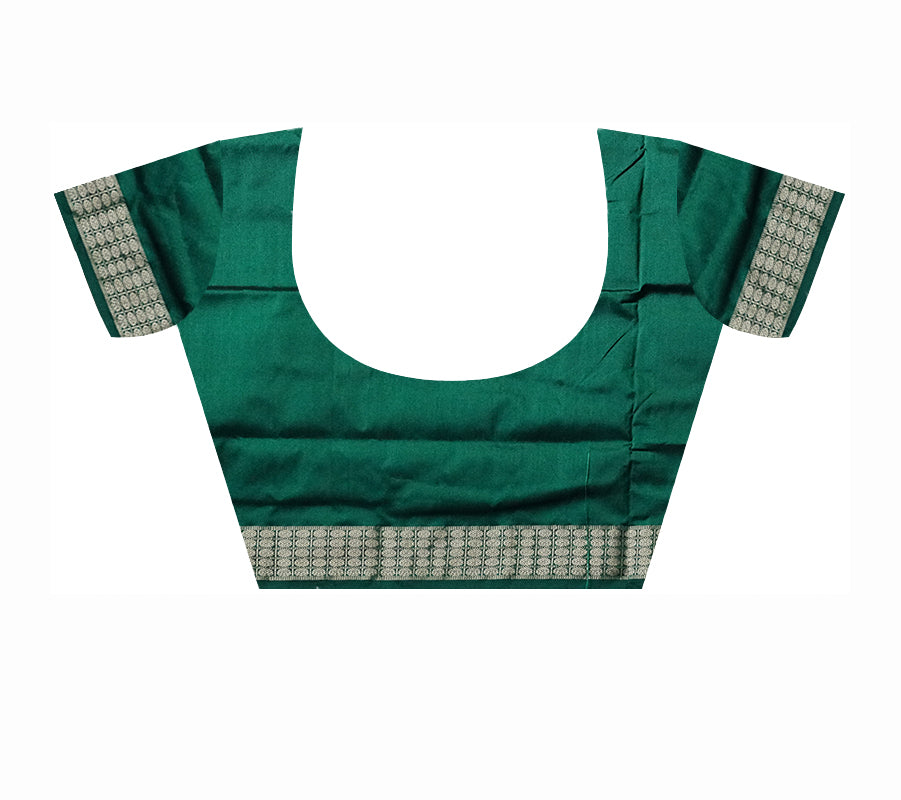 Maroon & Green color tara pattern pata saree. - Koshali Arts & Crafts Enterprise