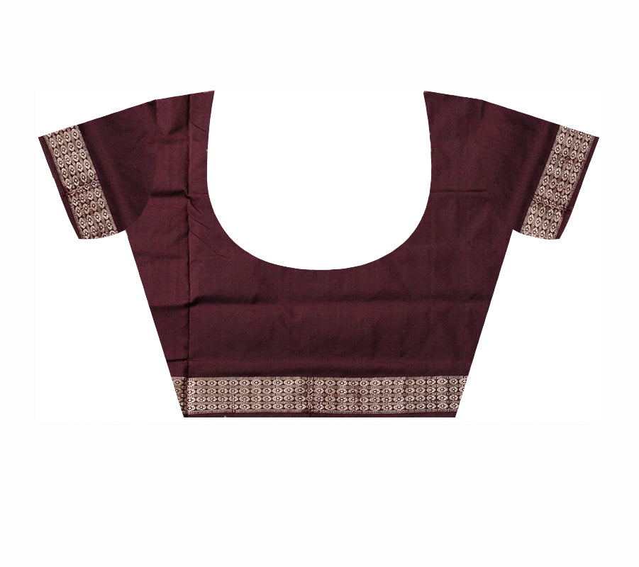 Yellow & Maroon color Bomkei pattern pata saree. - Koshali Arts & Crafts Enterprise