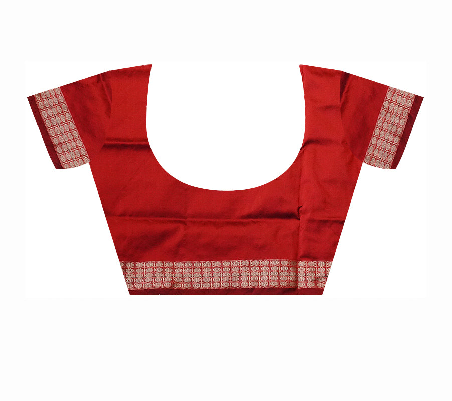 Black and Maroon color tara pattern pata saree. - Koshali Arts & Crafts Enterprise