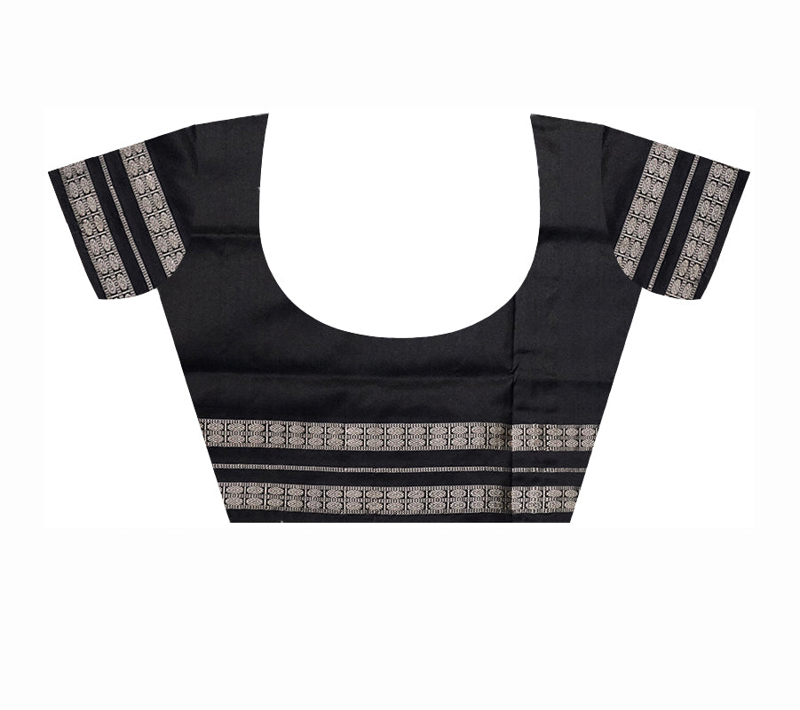 Mustard yellow ,Maroon & Black color pallu doll pattern plain pata saree. - Koshali Arts & Crafts Enterprise