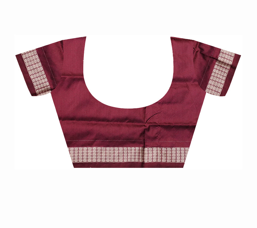 Copy of Blue & Maroon color pasapali pattern patli pata saree. - Koshali Arts & Crafts Enterprise