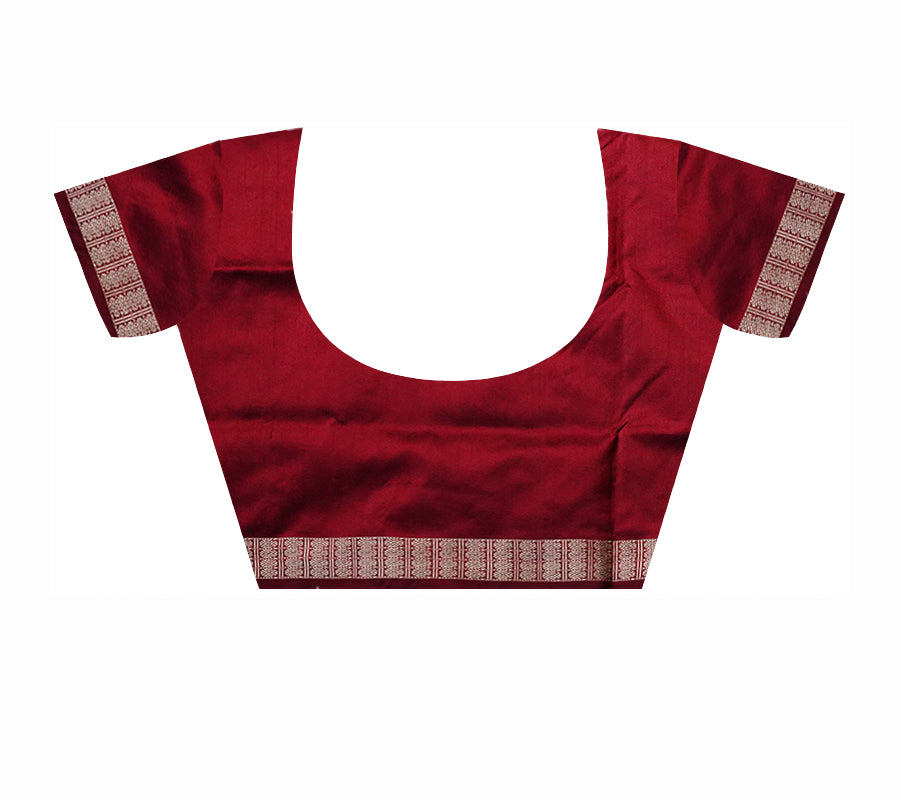 Copy of Blue & Maroon color pasapali pattern patli pata saree. - Koshali Arts & Crafts Enterprise