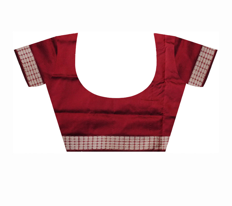 Copy of Blue & Maroon color pasapali pattern patli pata saree. - Koshali Arts & Crafts Enterprise