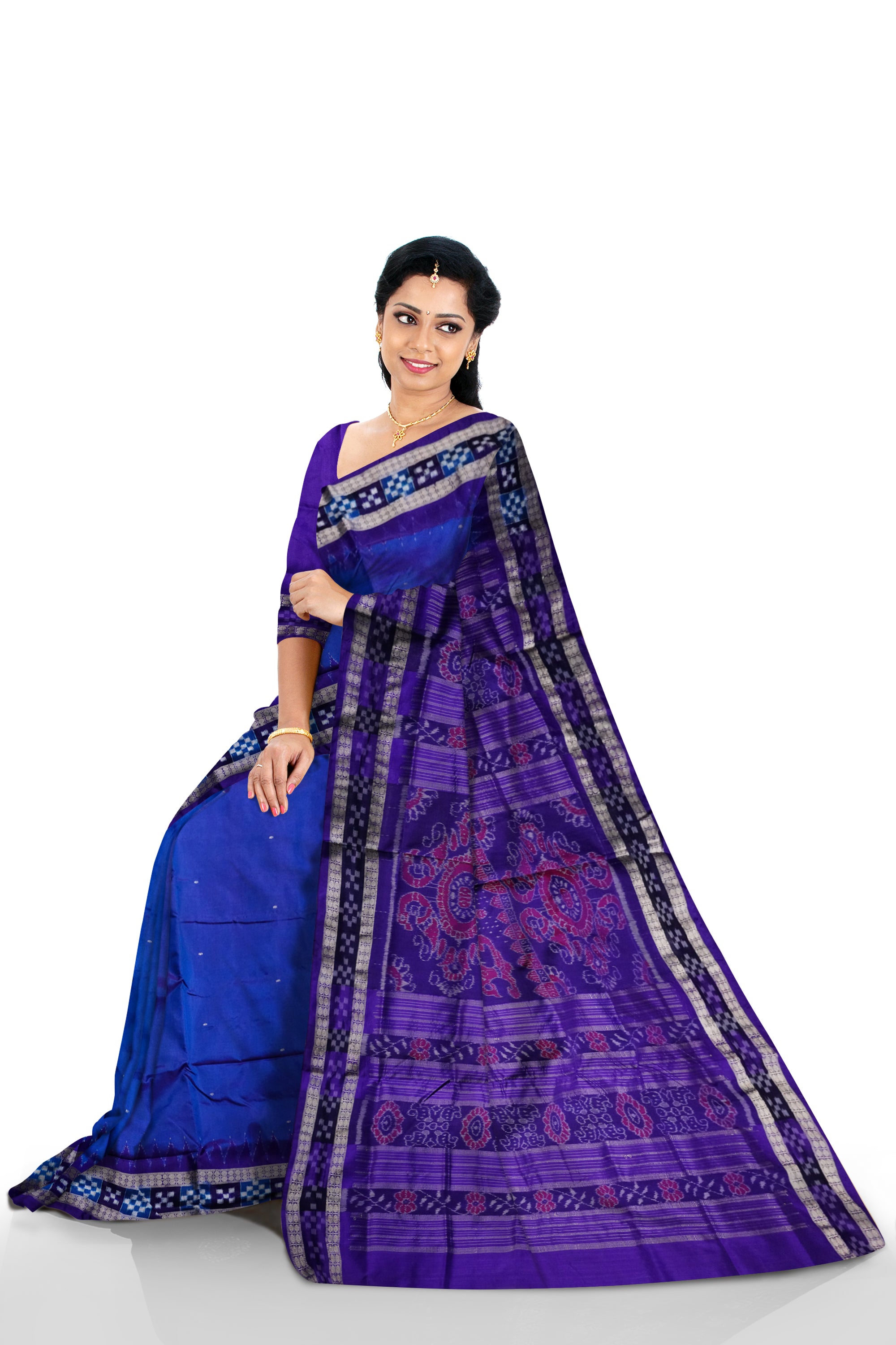 Copy of Green and Black dhadi pasapali pattern sambalpuri pata saree. - Koshali Arts & Crafts Enterprise