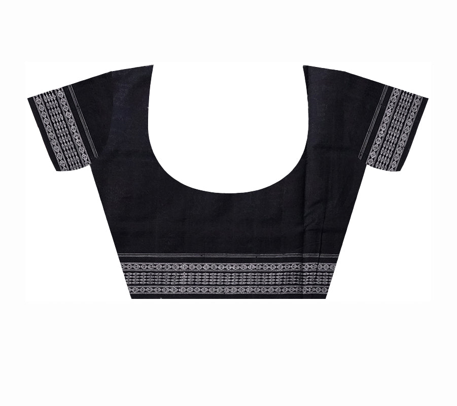 Sky and Black colour with bandha design full body work Sambalpuri cotton saree. - Koshali Arts & Crafts Enterprise