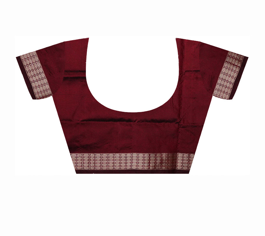 Konarka with Pasapali design Sambalpuri pata saree in Black,Orange and Coffee color. - Koshali Arts & Crafts Enterprise