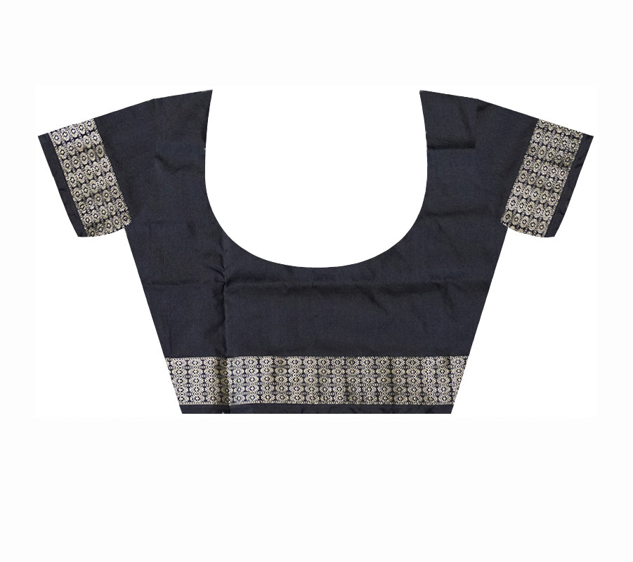 Maroon and Black color pallu terracotta pattern plain Sambalpuri pata saree. - Koshali Arts & Crafts Enterprise