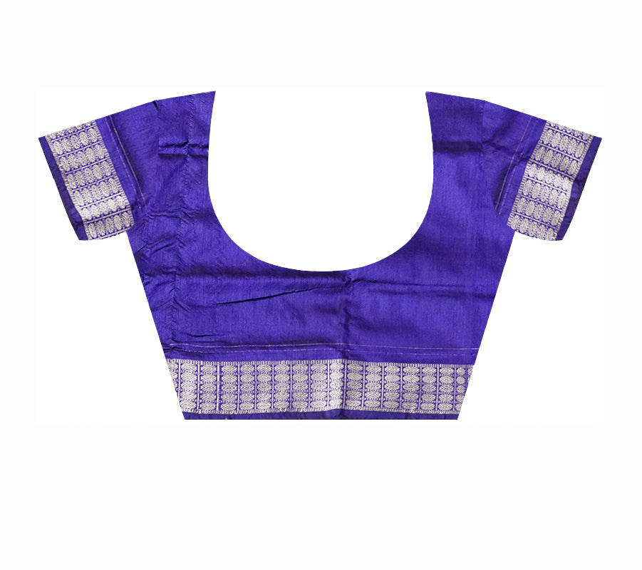 Maroon and blue pasapali saree, peacock design on pallu. - Koshali Arts & Crafts Enterprise