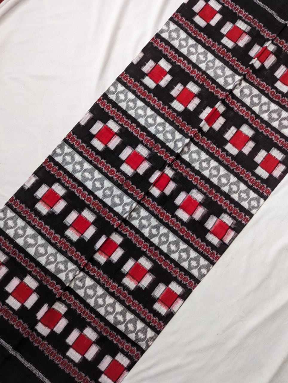 Cotton Dress Material in Beautiful Maroon and Black color with Pasapali design. Contrast Dupatta UNSTITCHED DRESS SET - Koshali Arts & Crafts Enterprise