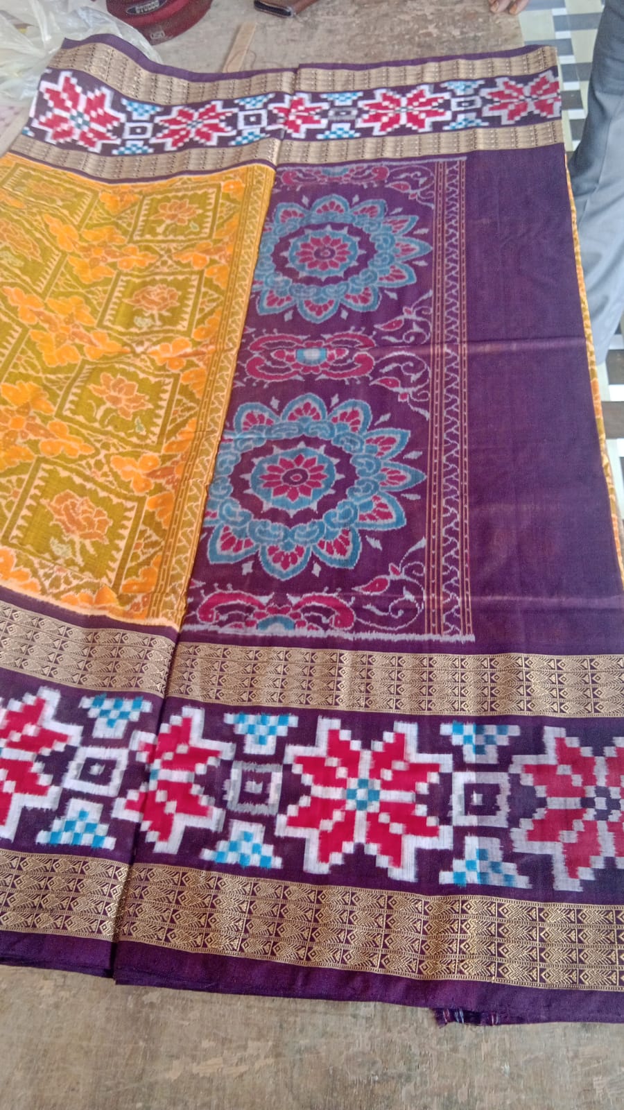 Mustard-Purple Koshal Radiance SAREE