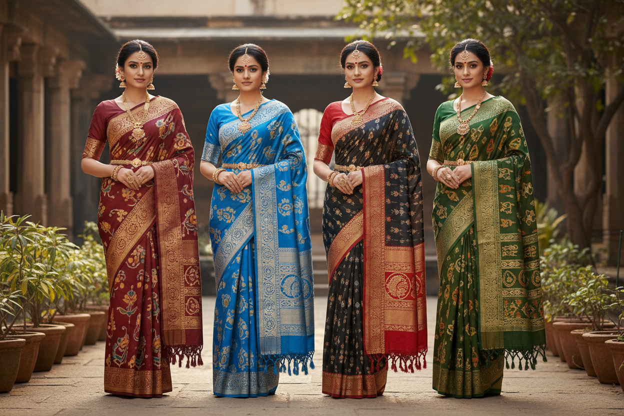 diffent model wearing diffent tyape of sambal puri pata saree