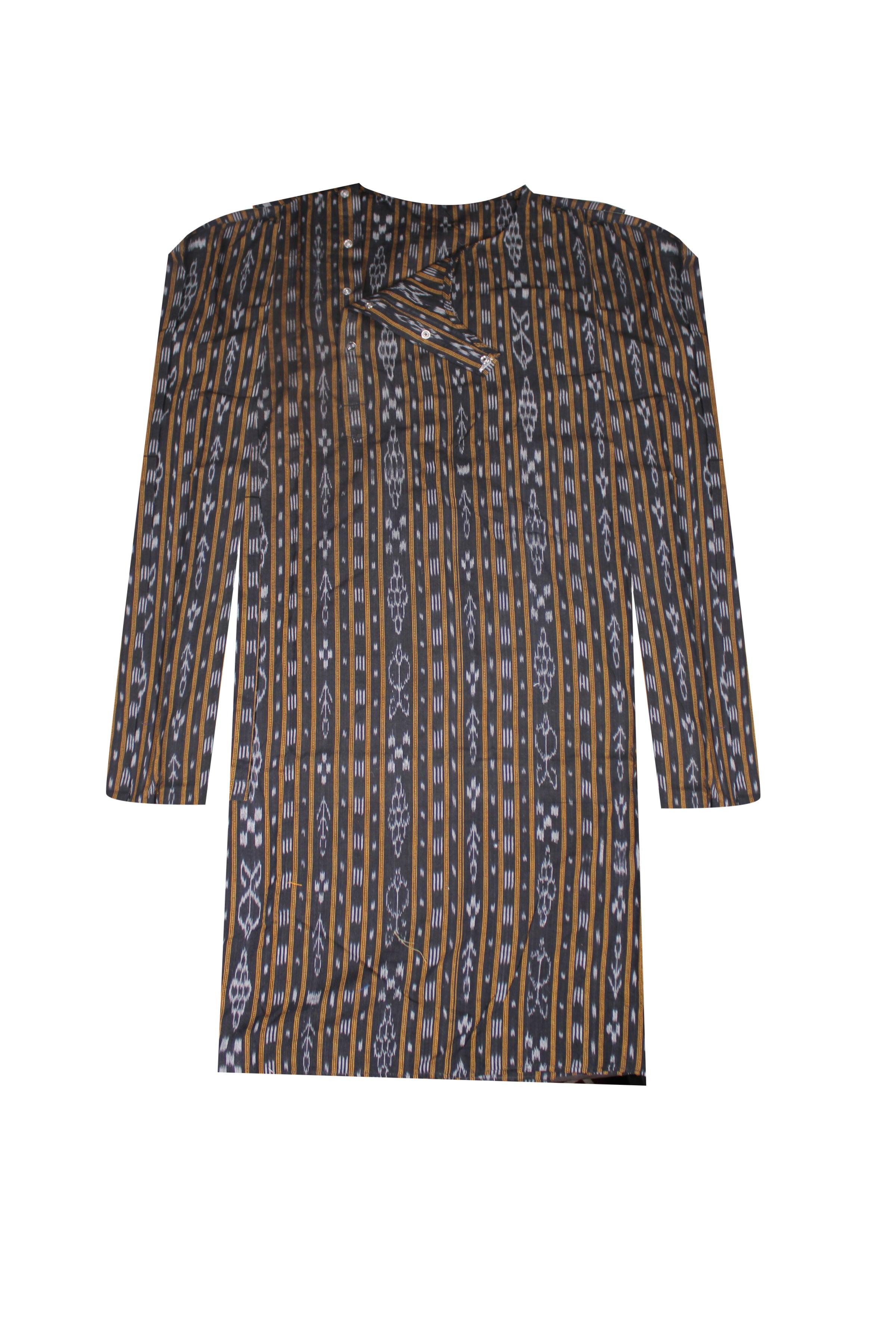 Sambalpuri Designer kurta in Black color ikat design. - Koshali Arts & Crafts Enterprise