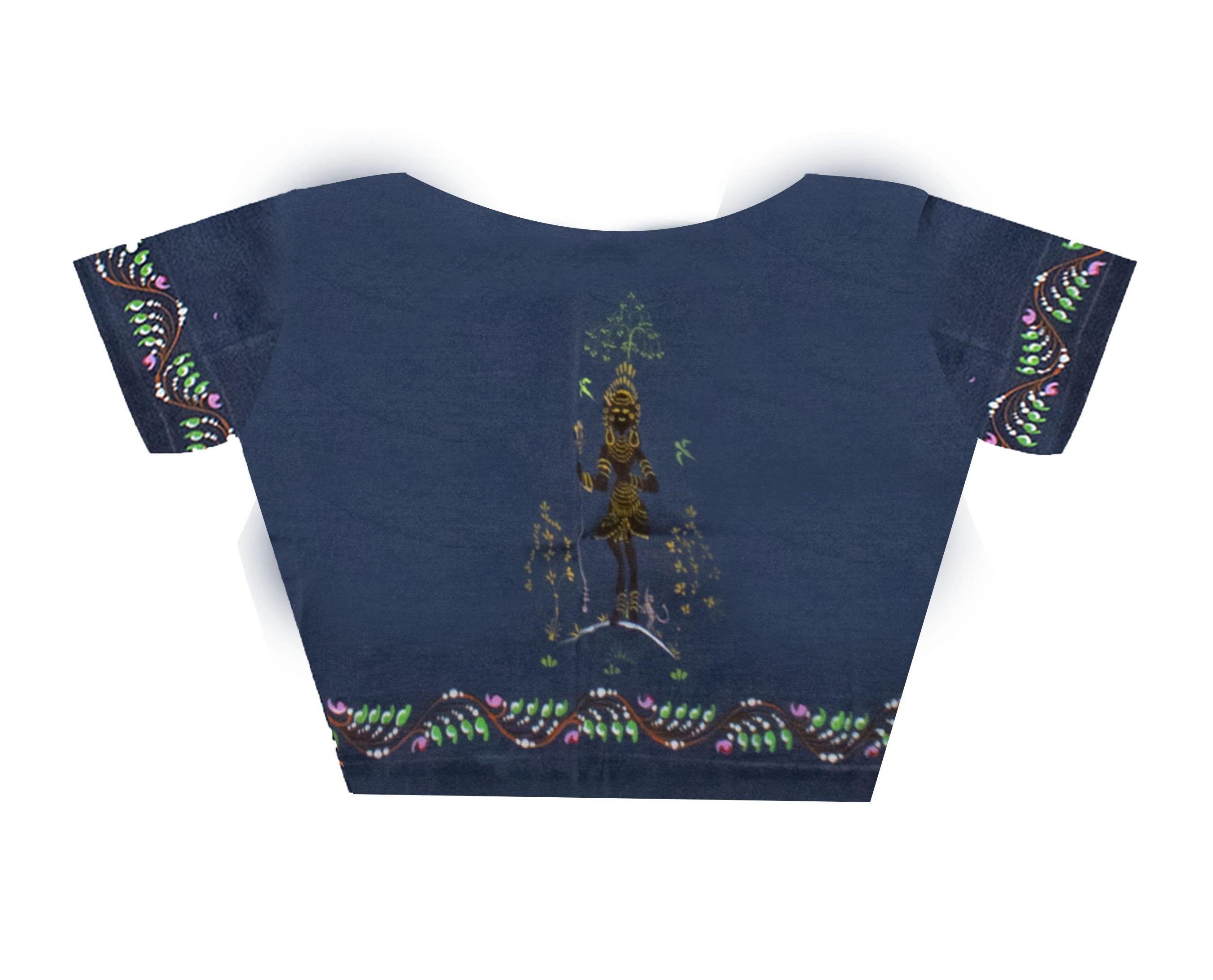 Hand painted Pattachitra (Raghurajpur, Puri) saree of Odisha - Koshali Arts & Crafts Enterprise