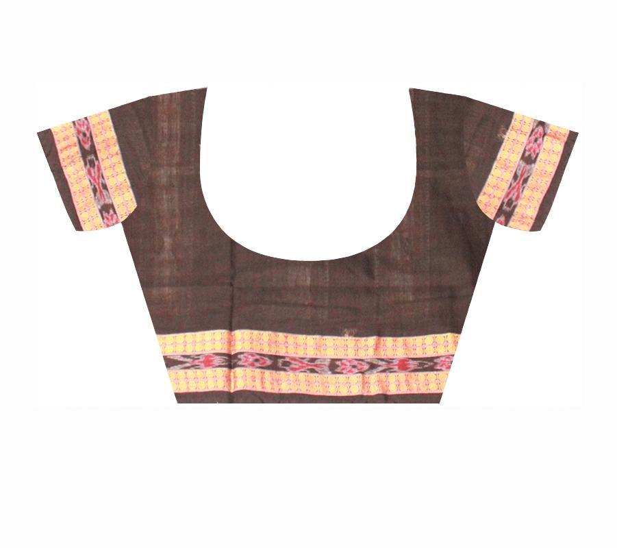 Red color Bomkei Sambalpuri cotton Saree With blouse piece. - Koshali Arts & Crafts Enterprise
