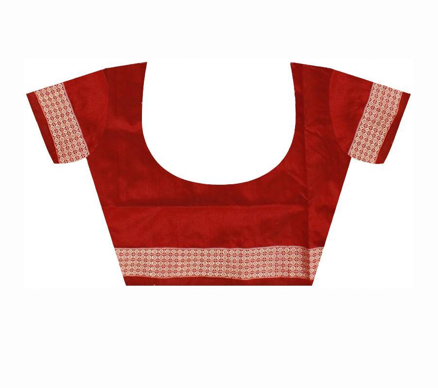 Purple, Yellow mix Patli  pata saree with blouse piece. - Koshali Arts & Crafts Enterprise