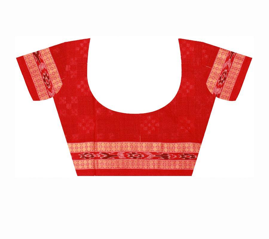 Sambalpuri Pasapali Design Cotton saree in Blue color, With blouse piece. - Koshali Arts & Crafts Enterprise