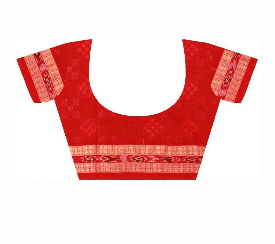Sambalpuri Pasapali Design Cotton saree in Blue color, With blouse piece. - Koshali Arts & Crafts Enterprise