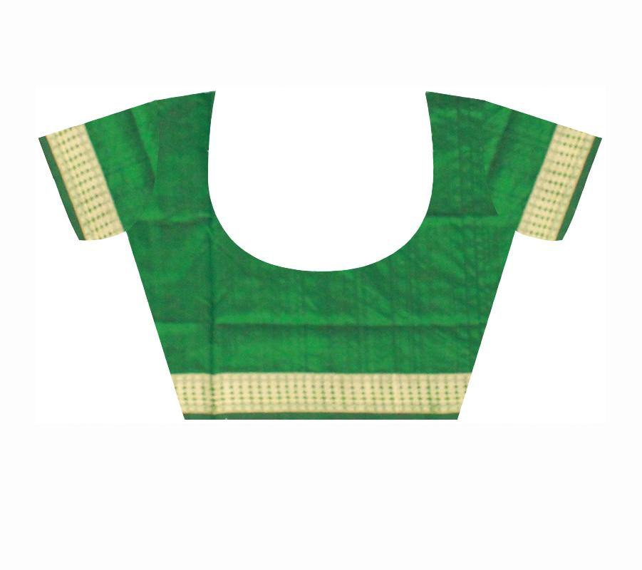 Pink Color Buti Pattern Mix Pata Saree with blouse piece. - Koshali Arts & Crafts Enterprise