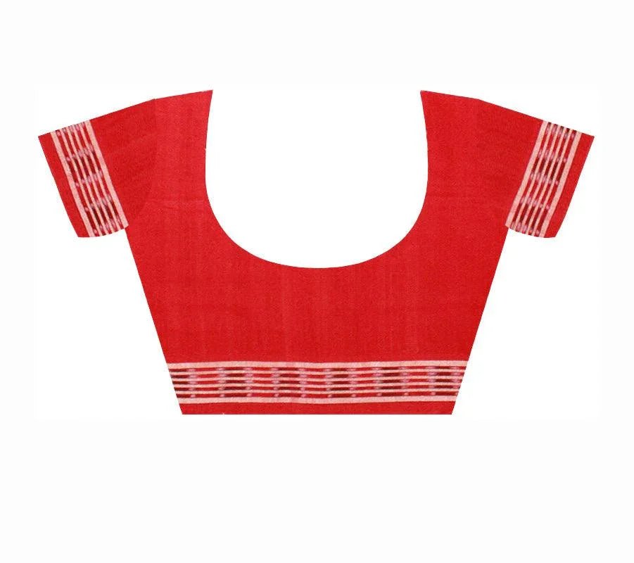 3D color Sambalpuri Cotton saree with blouse piece. - Koshali Arts & Crafts Enterprise