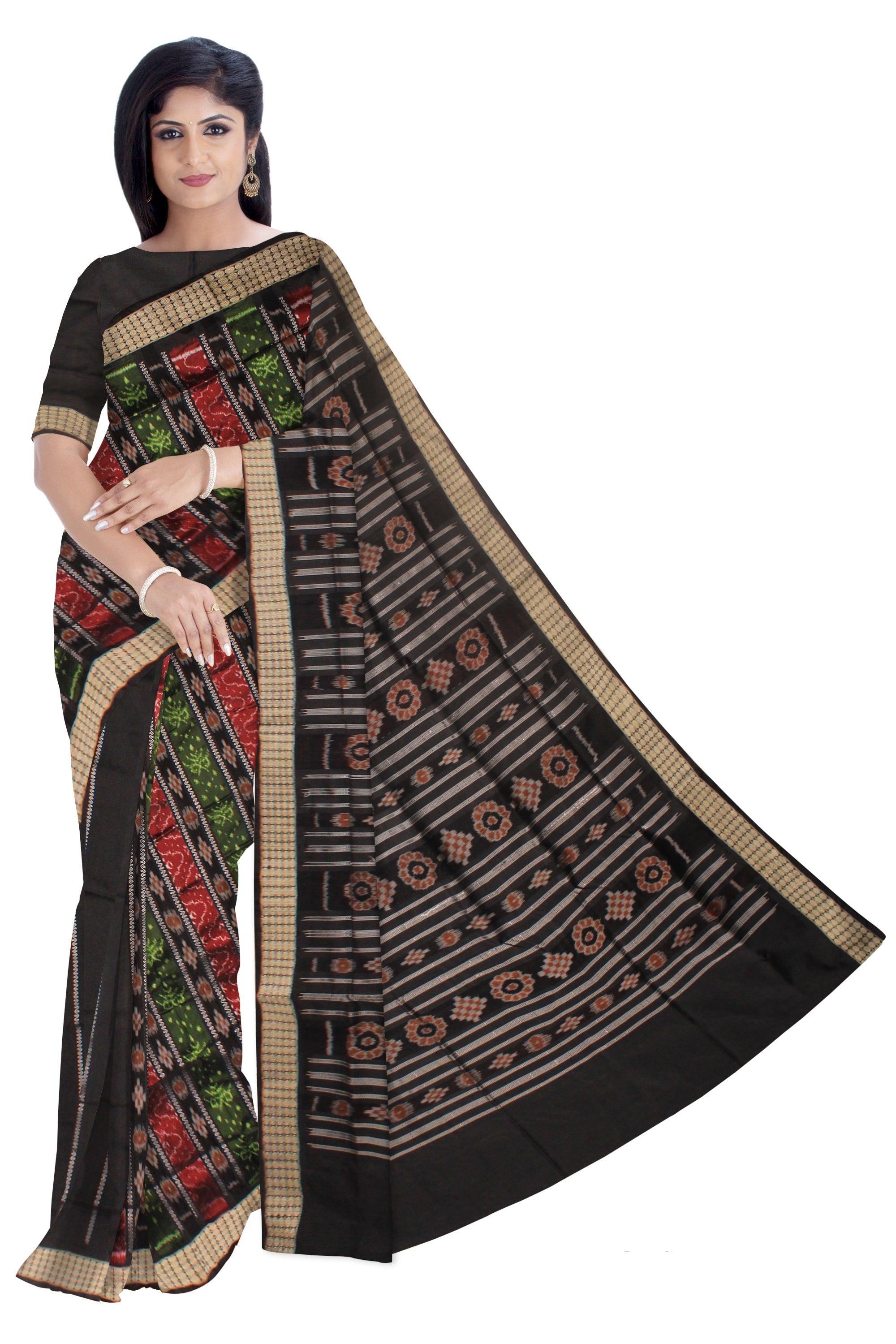 LATEST DESIGN SONEPUR PATILI SAREE IN 3D COLOR BASE, WITH BLOUSE PIECE. - Koshali Arts & Crafts Enterprise