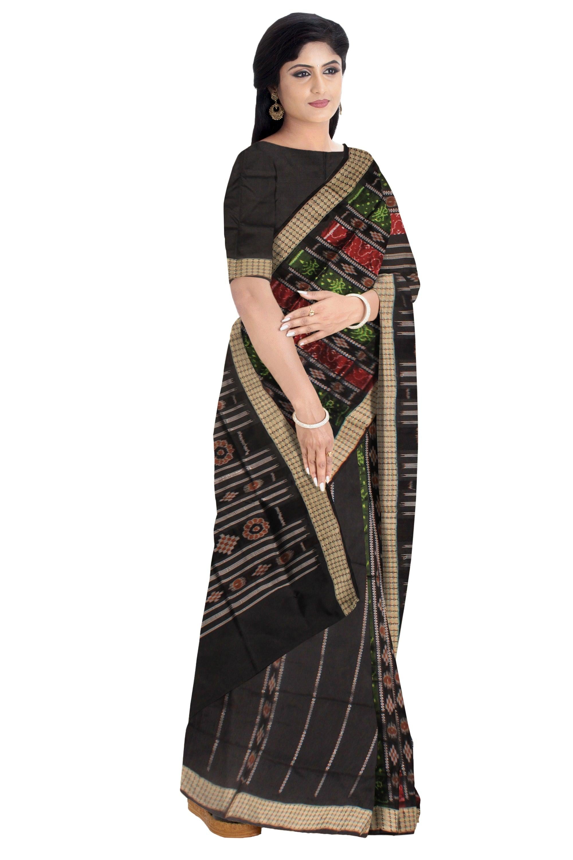 LATEST DESIGN SONEPUR PATILI SAREE IN 3D COLOR BASE, WITH BLOUSE PIECE. - Koshali Arts & Crafts Enterprise