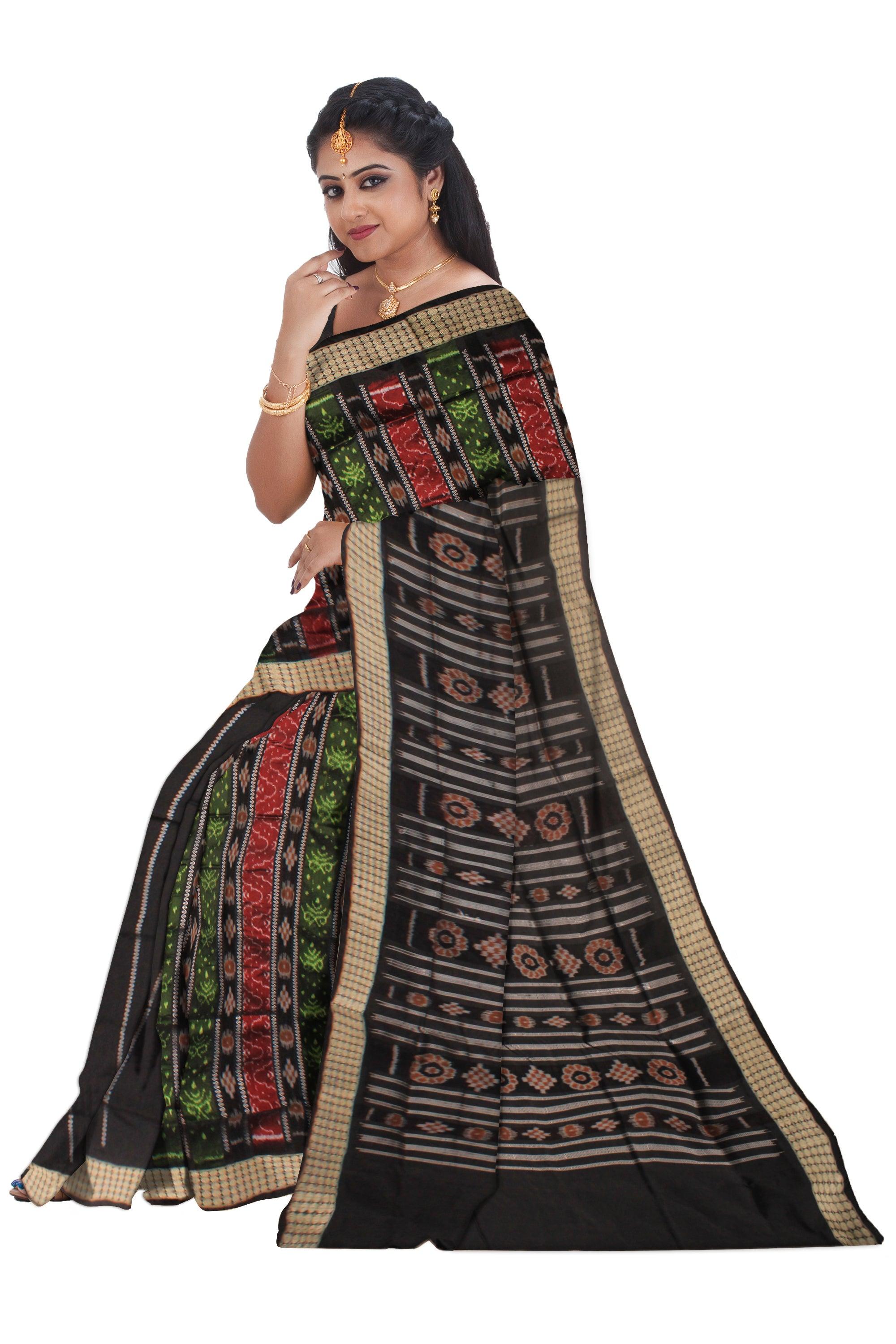 LATEST DESIGN SONEPUR PATILI SAREE IN 3D COLOR BASE, WITH BLOUSE PIECE. - Koshali Arts & Crafts Enterprise