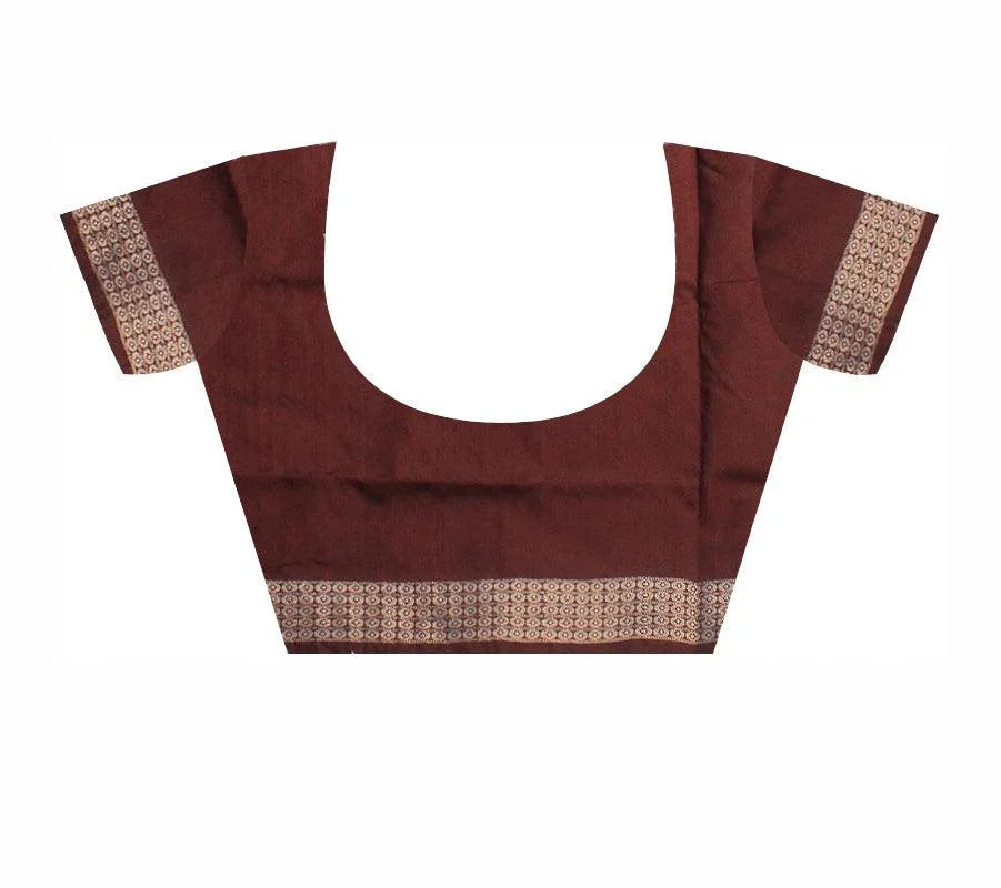Latest butterfly pattern design golden maroon color pata saree. - Koshali Arts & Crafts Enterprise