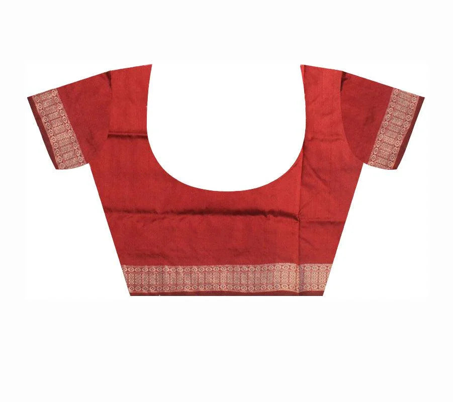 Gray and brown color Chandua design Pata. - Koshali Arts & Crafts Enterprise