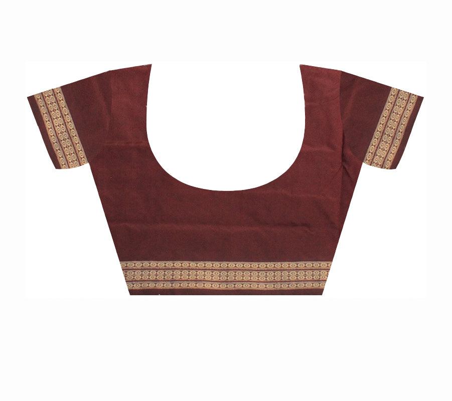 ROSEPINK COLOR  PATA SAREE WITH  FLOWER , WITH BLOUSE PIECE. - Koshali Arts & Crafts Enterprise