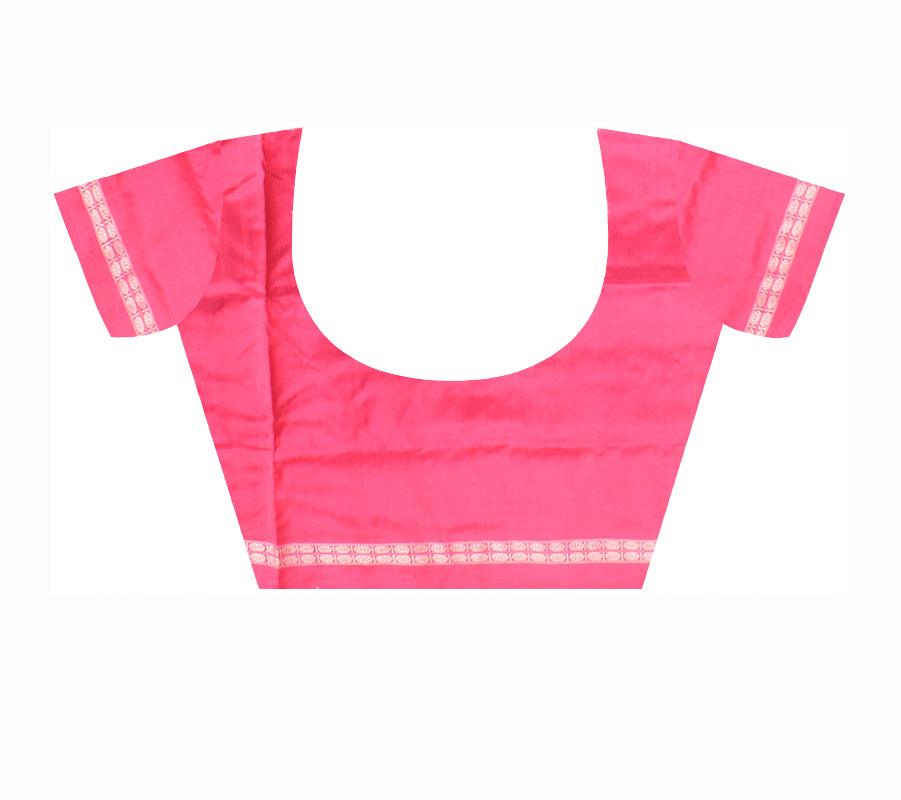 Sky color bace small and big booty pattern Samablpuri Pata saree with blouse piece. - Koshali Arts & Crafts Enterprise