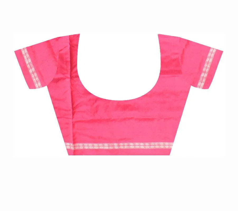 Sky color bace small and big booty pattern Samablpuri Pata saree with blouse piece. - Koshali Arts & Crafts Enterprise