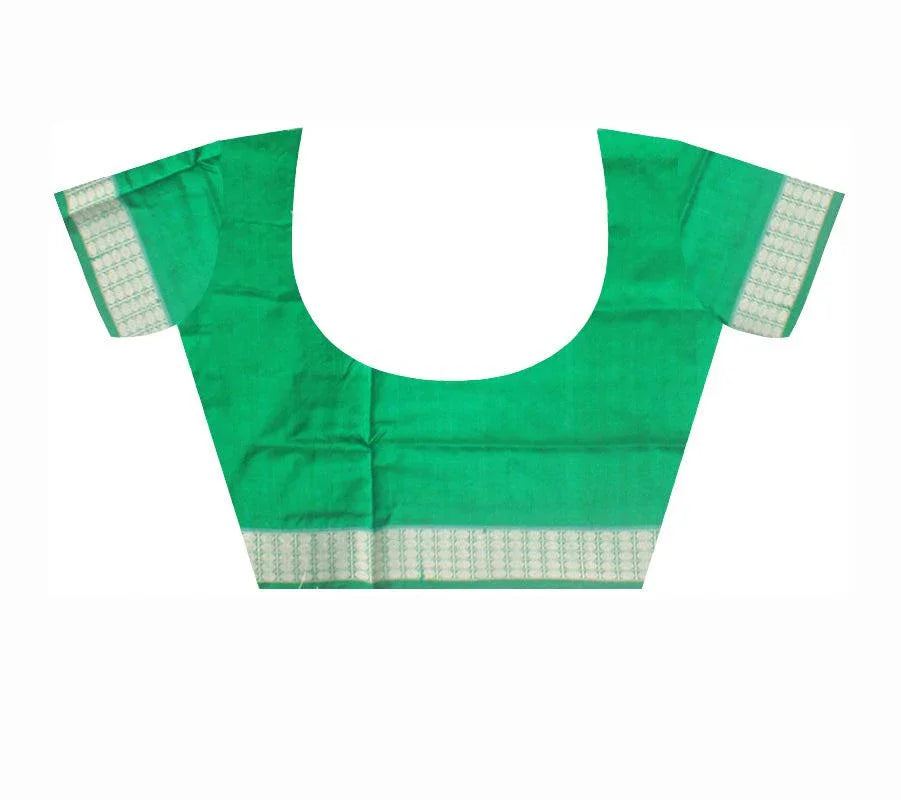Latest design Green and Black color Pata saree with sapta design body with blouse piece. - Koshali Arts & Crafts Enterprise