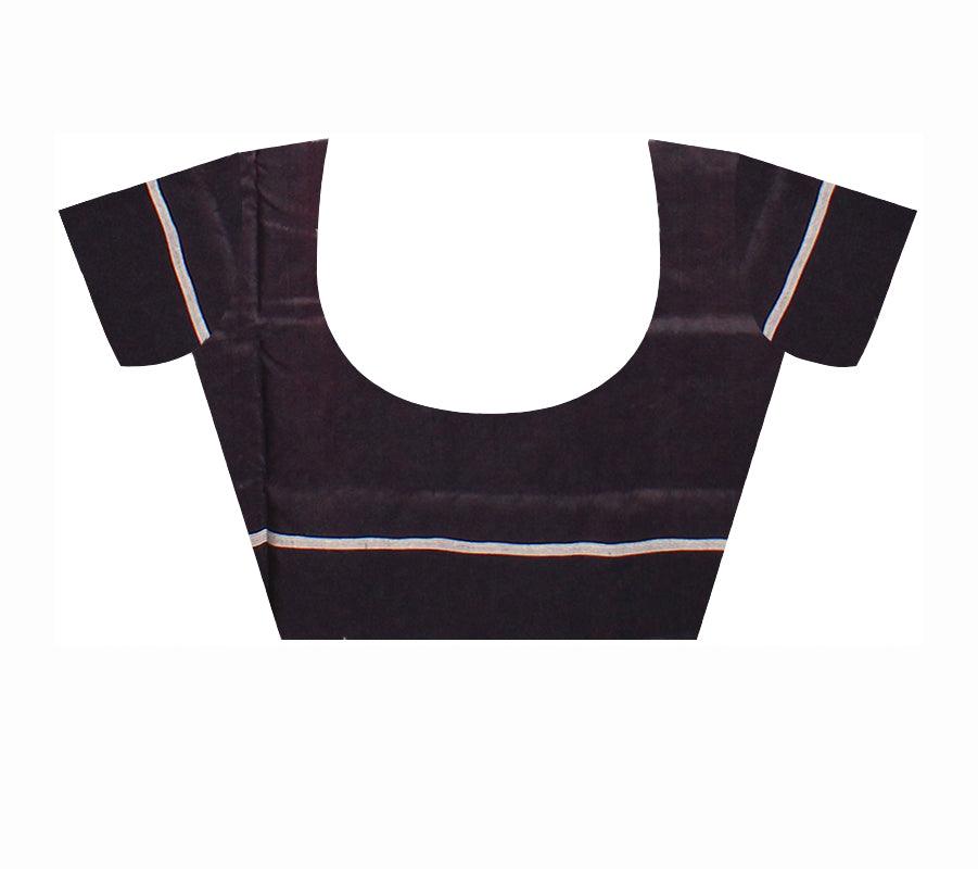 A Sambalpuri Pata saree in Red colour booty design body, with blous piece. - Koshali Arts & Crafts Enterprise