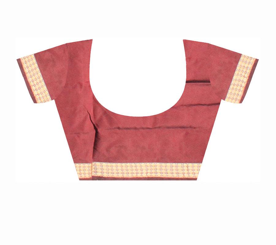 New Design ikat pattern Sambalpuri Pata Saree in  black and maroon  Color base, with black blouse piece . - Koshali Arts & Crafts Enterprise