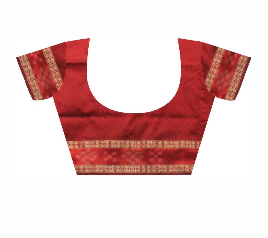LATEST DESIGN DARK PINK  AND MAROON COLOR DHADI SAPTA SAMBALPURI PATA SAREE. - Koshali Arts & Crafts Enterprise
