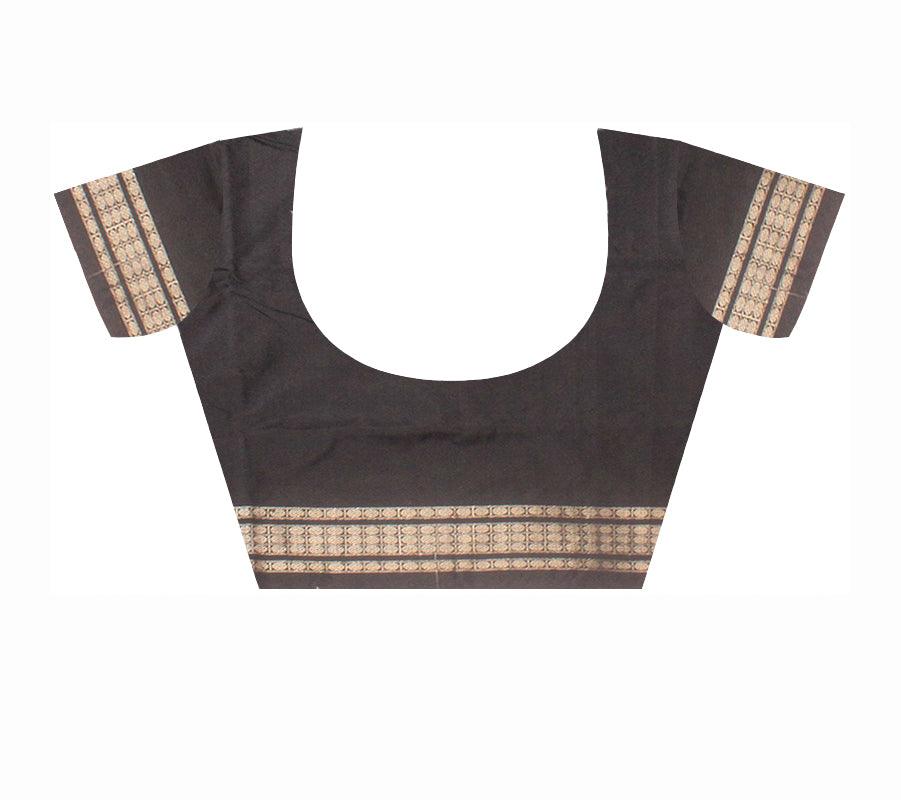 MAROON AND BLACK COLOR SONEPUR BANDHA SAREE , AVAILABLE WITH BLOUSE PIECE. - Koshali Arts & Crafts Enterprise