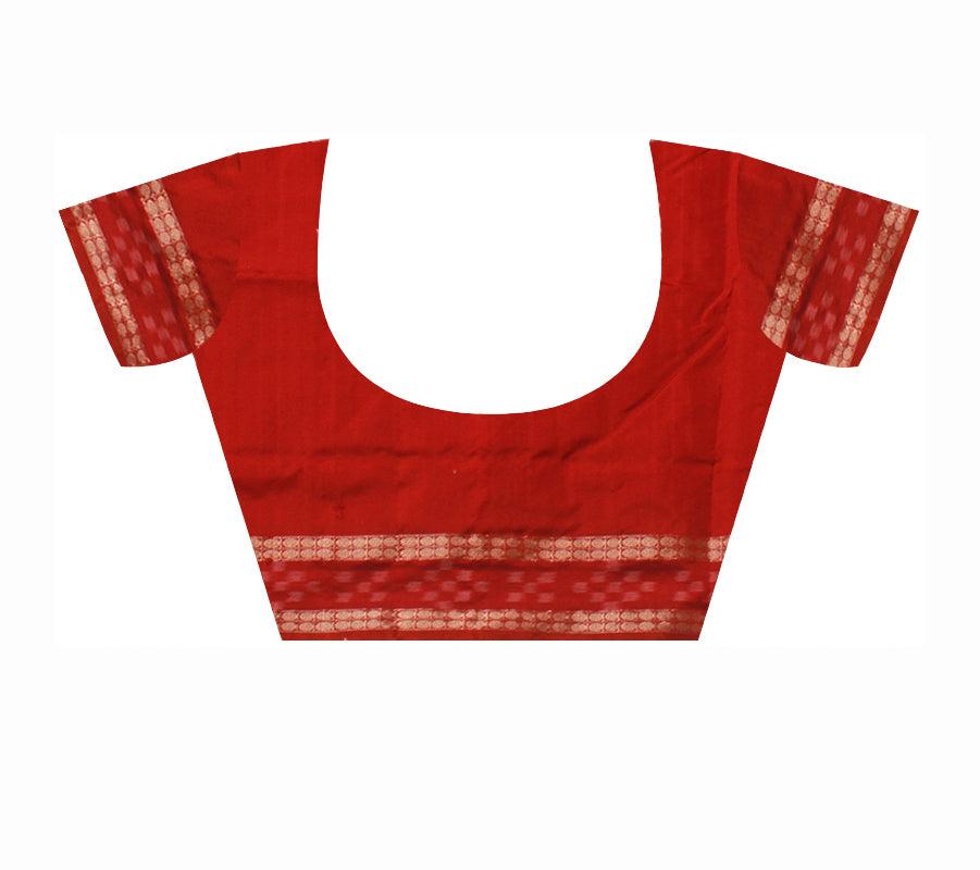 DHADI SAPTA PATA SAREE IN ORANGE AND MAROON COLOR BASE, WITH BLOUSE PIECE. - Koshali Arts & Crafts Enterprise