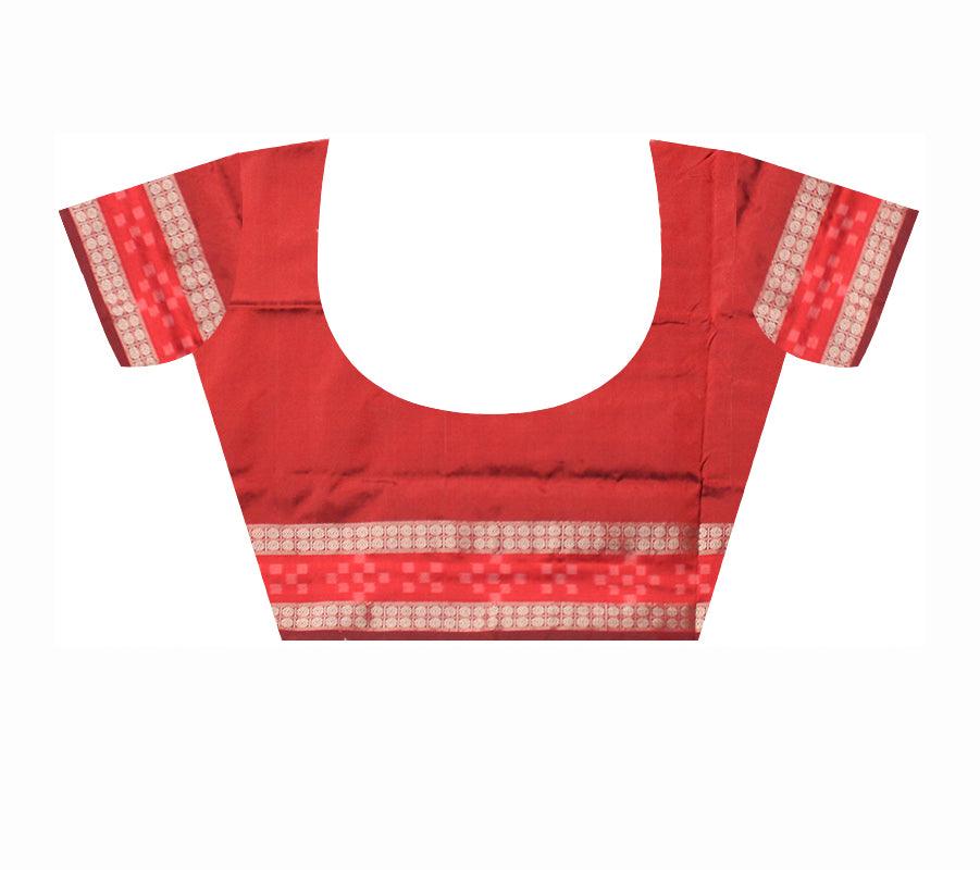 LATEST HANDWOVEN DHADI SAPTA PATA SAREE IS DARK VIOLET COLOR AND RED COLOR  BASE, ATTACHED WITH BLOUSE PIECE. - Koshali Arts & Crafts Enterprise