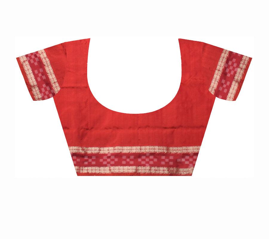 PINK AND ORANGE COLOR DHADI SAPTA PATA SAREE , WITH BLOUSE PIECE. USEFUL FOR OCCASIONS SPECIAL . - Koshali Arts & Crafts Enterprise