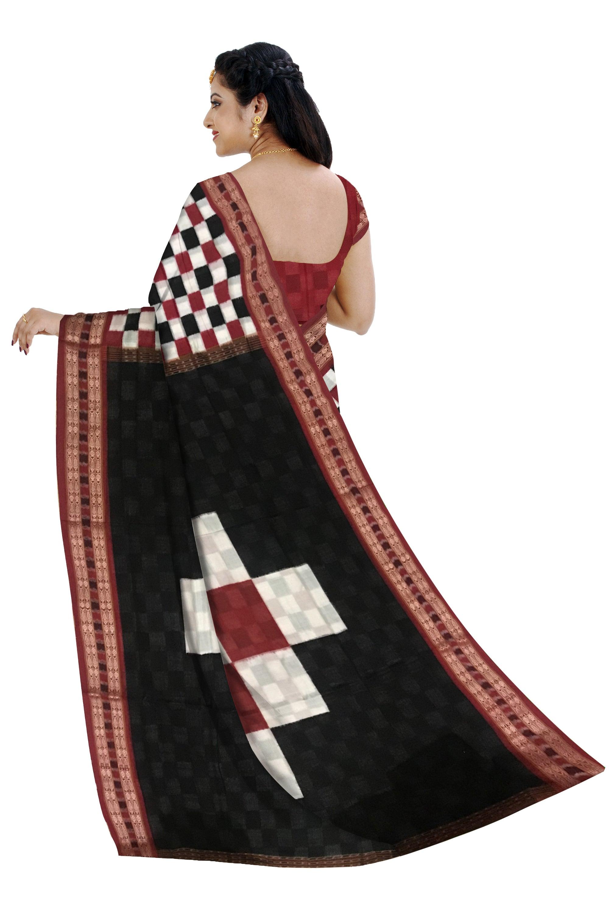 3D COLOR PASAPALI COTTON SAREE , ATTACHED WITH BLOUSE PIECE. - Koshali Arts & Crafts Enterprise