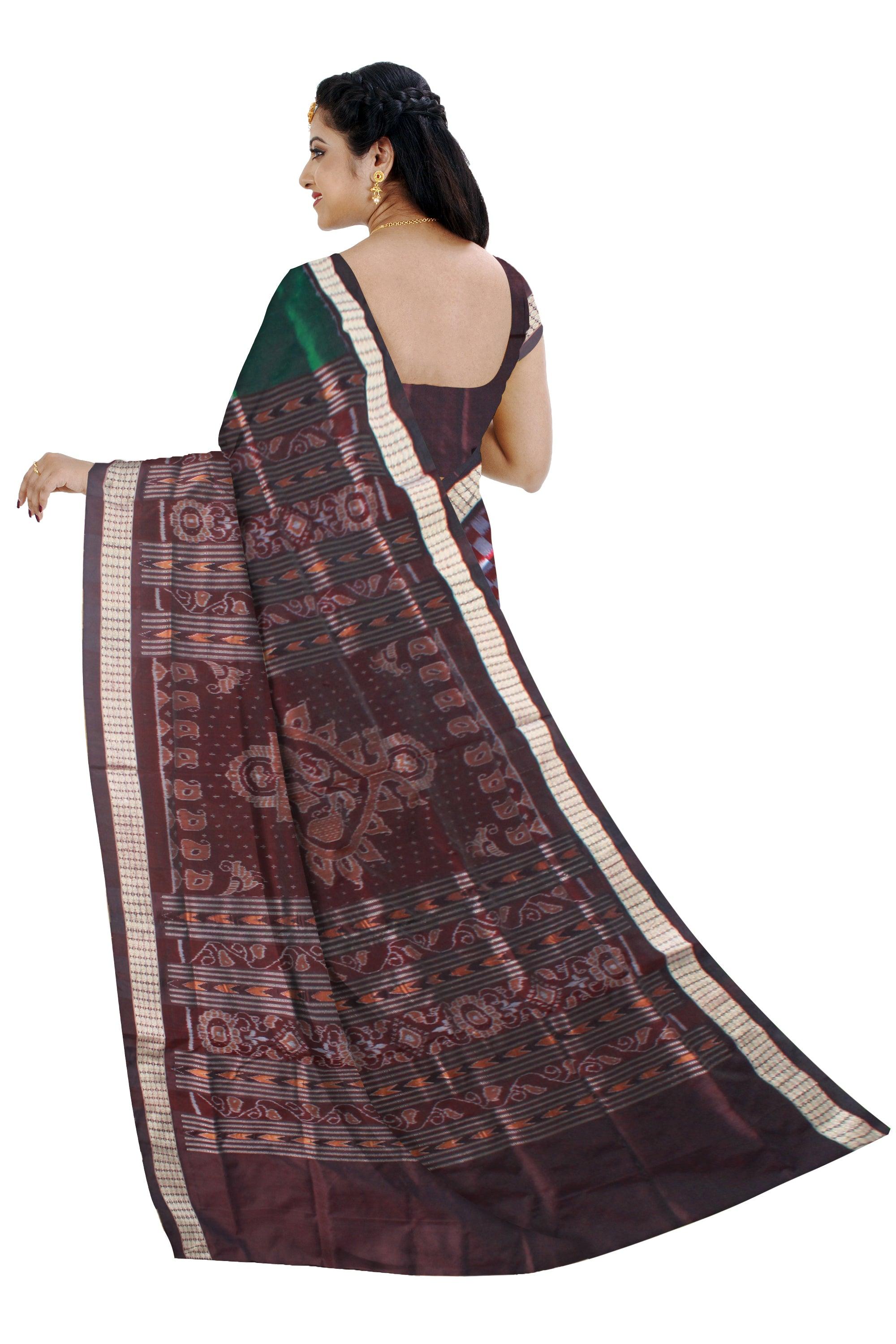 3D COLOR FULL BODY BIG SAPTA PATTERN PATA SAREE, ATTACHED WITH BLOUSE PIECE. - Koshali Arts & Crafts Enterprise