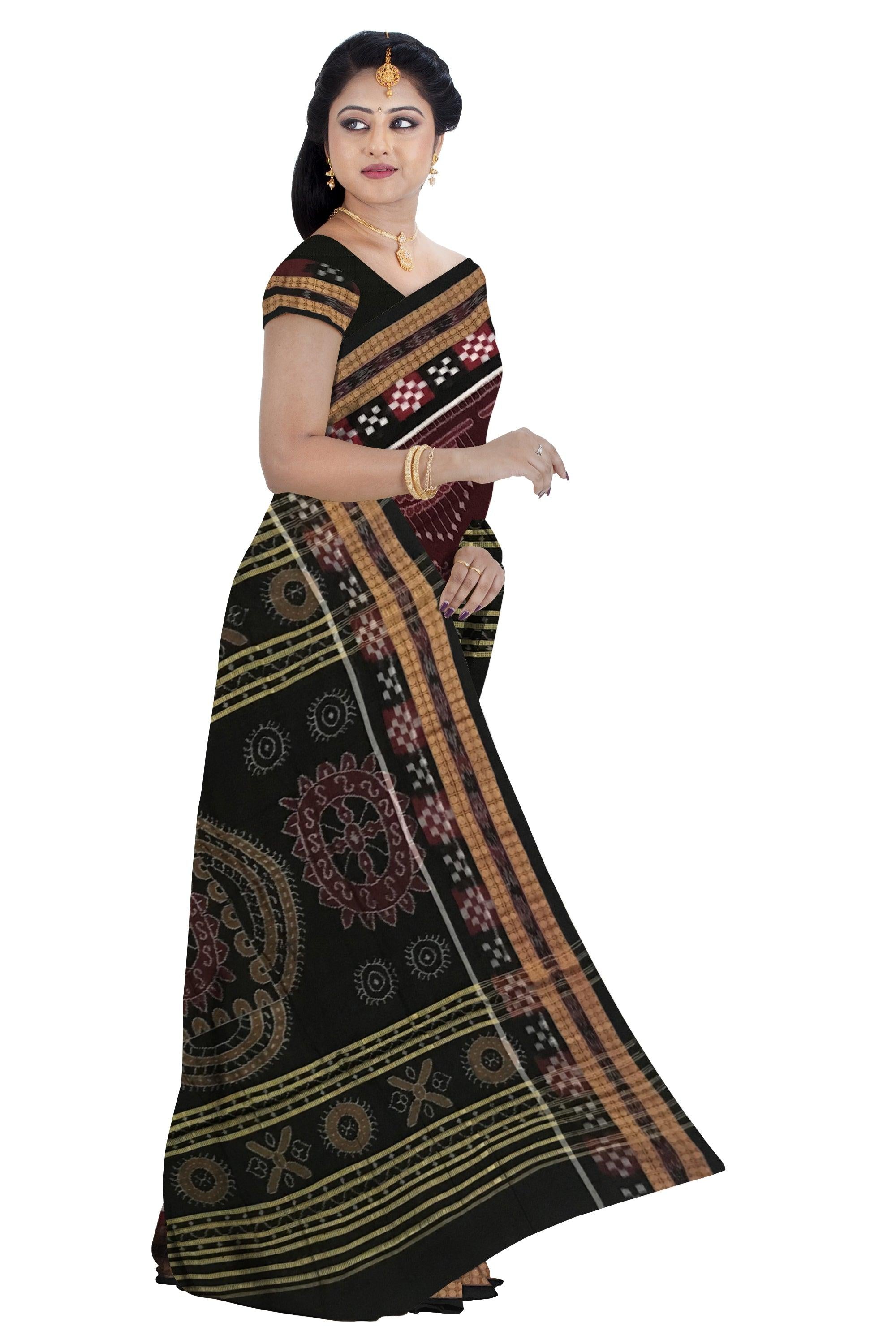 LATEST SAMBALPURI DHADI PASAPALI COTTON SAREE IS DESIGN LIKE LION, DEER AND ELEPHANT PATTERN. AVAILABLE WITH BLOUS EPIECE. - Koshali Arts & Crafts Enterprise