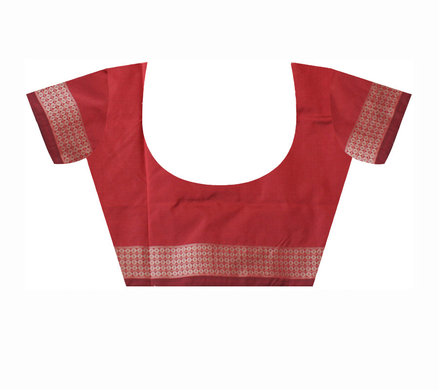 TURQUOISE AND MAROON COLOR BIG PASAPALI DESIGN PATA SAREE,COMES WITH MATCHING BLOUSE PIECE. - Koshali Arts & Crafts Enterprise