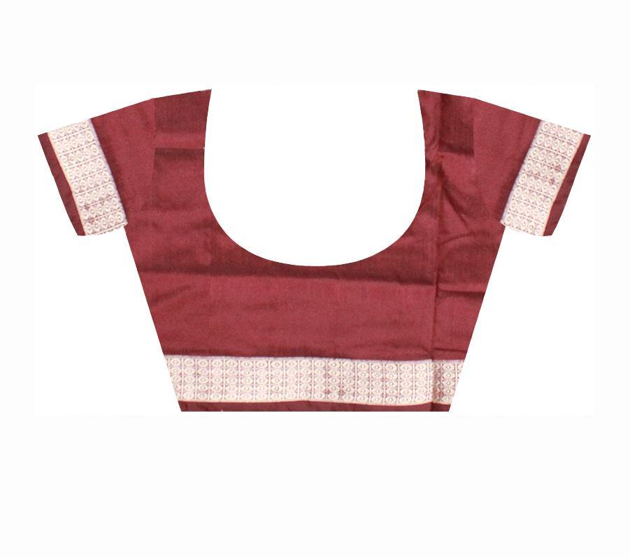 Sambalpuri Pata saree with Pasapali design in yellow with blouse piece - Koshali Arts & Crafts Enterprise