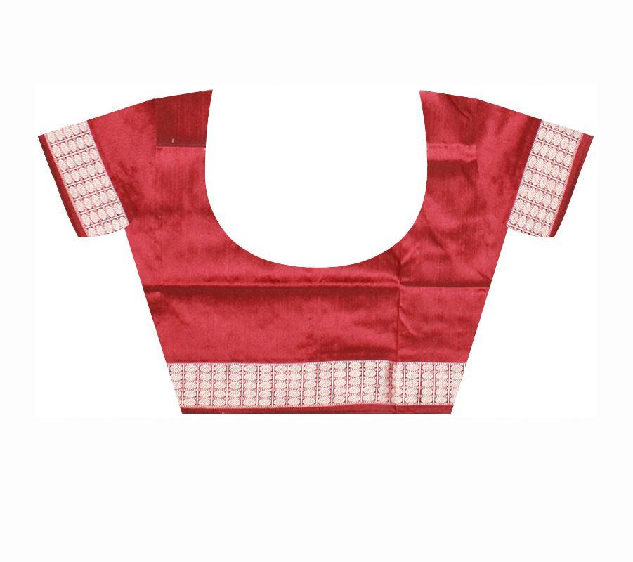 2d Gray and violate color, Bomkei Pata saree with blouse piece. - Koshali Arts & Crafts Enterprise