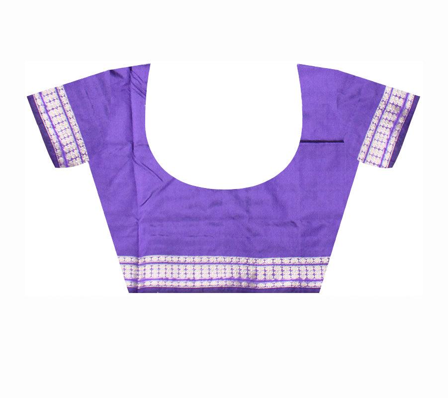 Yellow color sambalpuri pata saree with blouse piece. - Koshali Arts & Crafts Enterprise