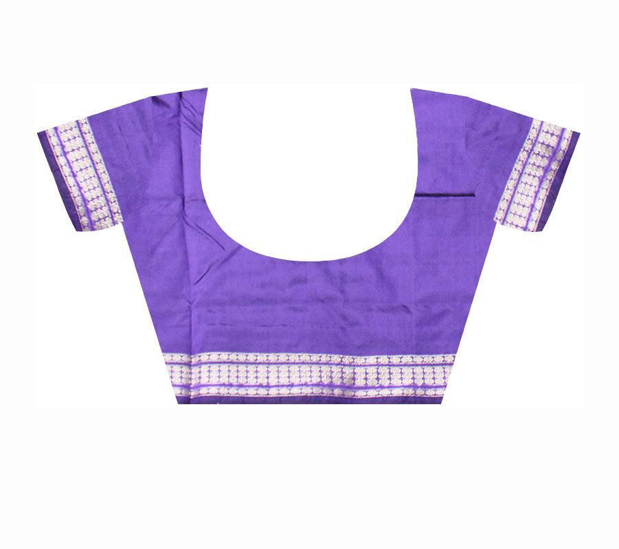 Yellow color sambalpuri pata saree with blouse piece. - Koshali Arts & Crafts Enterprise