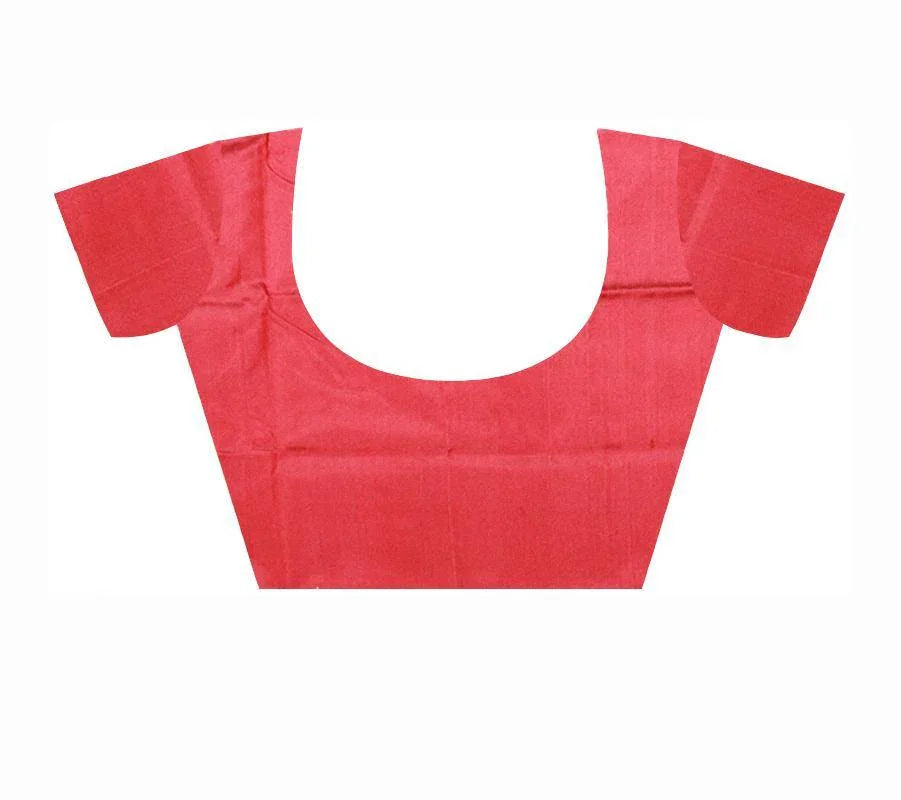 Sambalpuri Pasapali design brown color pata saree with blouse piece - Koshali Arts & Crafts Enterprise