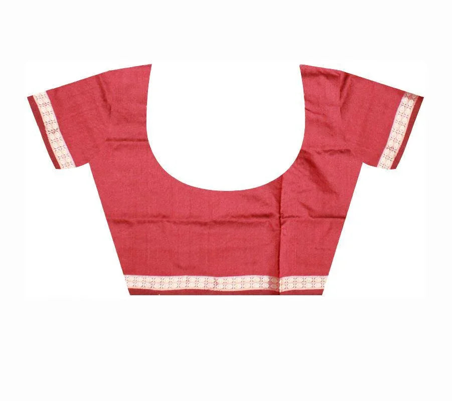 Gray color sambalpuri pata saree with blouse piece. - Koshali Arts & Crafts Enterprise